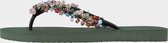 Uzurii Colorful Fabulous dames slippers, Army Green, maat: 41/42
