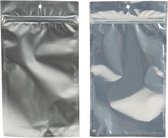 Zilver/Transparant gemetalliseerde gripzakken met barrière 127 x 208 cm (100 stuks) [HZBB6S]