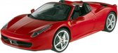 Bburago  FERRARI 458 SPIDER RACE & PLAY rood schaalmodel 1:43