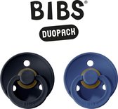 BIBS Fopspeen - Maat 2 (6-18 maanden) DUOPACK - Dark Denim & Midnight - BIBS tutjes - BIBS sucettes