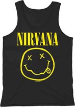 Nirvana Tanktop -S- Smiley Vest Zwart