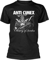 Anti Cimex Heren Tshirt -XL- Country Of Sweden Zwart