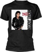 Michael Jackson Heren Tshirt -XL- Bad Zwart