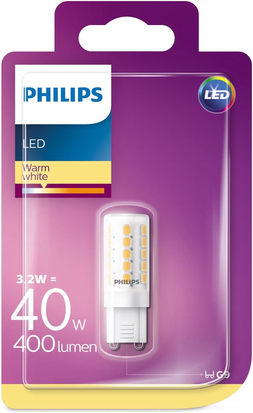 Negen Christus vork Philips Lighting LED-lamp Energielabel A++ (A++ - E) G9 Stift 3.2 W = 40 W  Warmwit (Ø... | bol.com