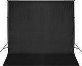 vidaXL Foto-achtergrondondersteuningssysteem 600x300 cm zwart