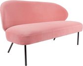 Leitmotiv Sofa Puffed 143 X 65 Cm Fluweel Roze