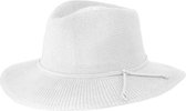 Chapeau de soleil Fedora pour femme, résistant aux plis - résistant aux UV UPF50 + - Gilly - Taille: 58cm - Couleur: Wit