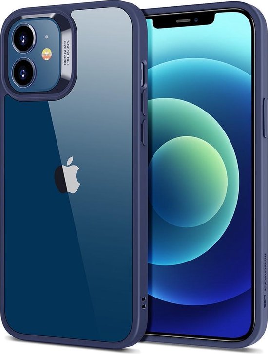 Verschuiving Het is goedkoop Verspreiding ESR Classic Hybrid Apple iPhone 12 / 12 Pro Hoesje Transparant Blauw |  bol.com