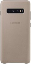 Samsung Lederen Cover - voor Samsung Galaxy S10 Plus - Grijs
