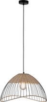 Paul Neuhaus treccia - Landelijke Hanglamp eettafel - 1 lichts - Ø 48 cm - Zwart - Woonkamer | Slaapkamer | Keuken