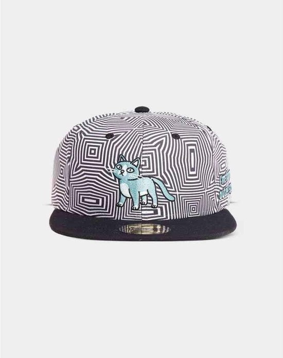 Casquette Rick And Morty Snapback Cat Outer Space Zwart/ Wit