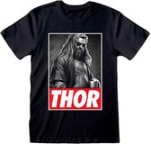 Marvel The Avengers Heren Tshirt -S- Endgame - Thor Photo Zwart