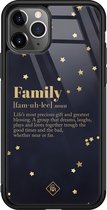 iPhone 11 Pro Max hoesje glass - Family is everything | Apple iPhone 11 Pro Max  case | Hardcase backcover zwart
