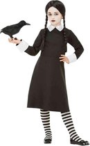 Smiffy's - Horror Films Kostuum - Gothic Schoolmeisje Vol Wee Kind Kostuum - Zwart - Large - Halloween - Verkleedkleding