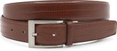 Gilmart Klassieke rood bruine heren riem - heren riem - 3.5 cm breed - Roest Bruin - Echt Leer - Taille: 90cm - Totale lengte riem: 105cm
