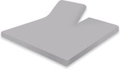 Elegance Splittopper Hoeslaken Jersey Katoen - 180x210/220cm - licht grijs - Split Enkel - Single Split