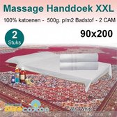 Horeca Massage badhanddoek 90x200 wit (per 2 stuks)