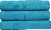 Bamboe badlakens - set van 3 stuks - Turquoise - 70x130cm