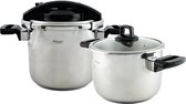 Hisar Snelkookpan - Pressure Cooker - Inductie -  Ø22 cm - 4 + 7 liter