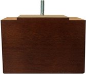 Rechthoekige bruine houten meubelpoot 11 cm (M8)