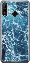 Huawei P30 Lite hoesje - Oceaan - Soft Case Telefoonhoesje - Natuur - Blauw