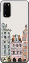 Samsung Galaxy S20 hoesje siliconen - Grachtenpandjes - Soft Case Telefoonhoesje - Amsterdam - Multi