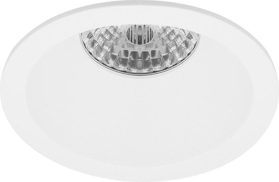 Spot Armatuur GU10 - Pragmi Pollon Pro - GU10 Inbouwspot - Rond - Wit - Aluminium - Verdiept - Ø82mm