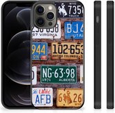 Telefoon Hoesje Geschikt voor iPhone 12 Pro Max Hippe Hoesjes met Zwarte rand Kentekenplaten