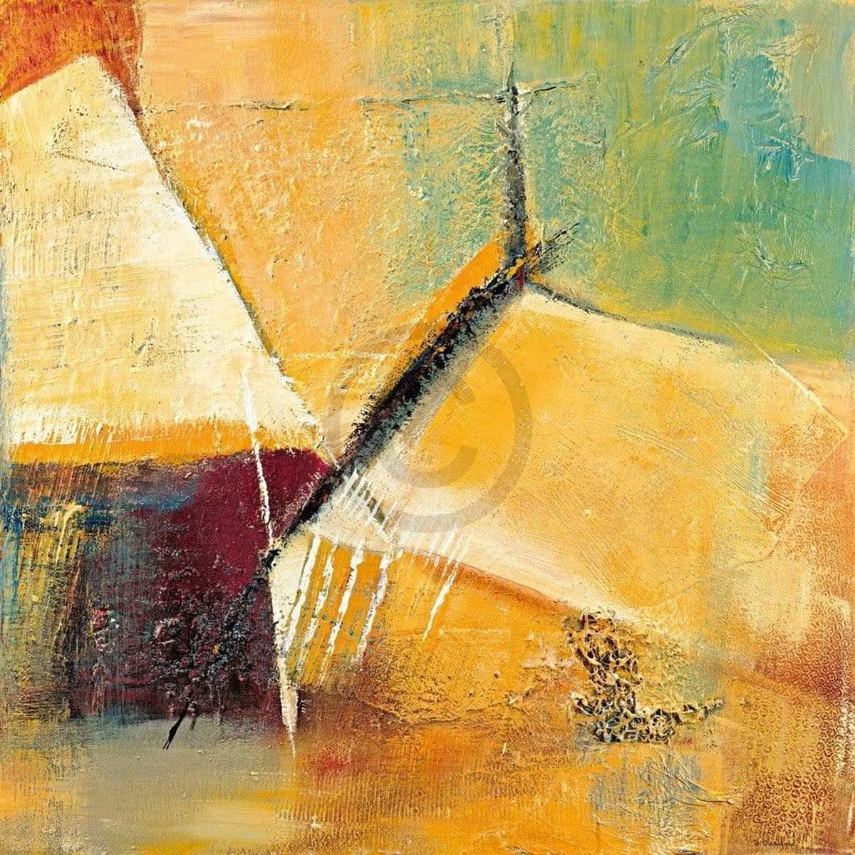 PGM Kunstdruk Bea Danckaert - Fly to heaven 98x98cm Divers