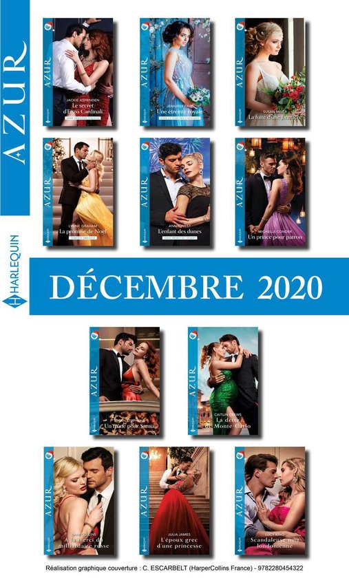 Pack mensuel Azur : 11 romans + 1 gratuit (Décembre 2020)
