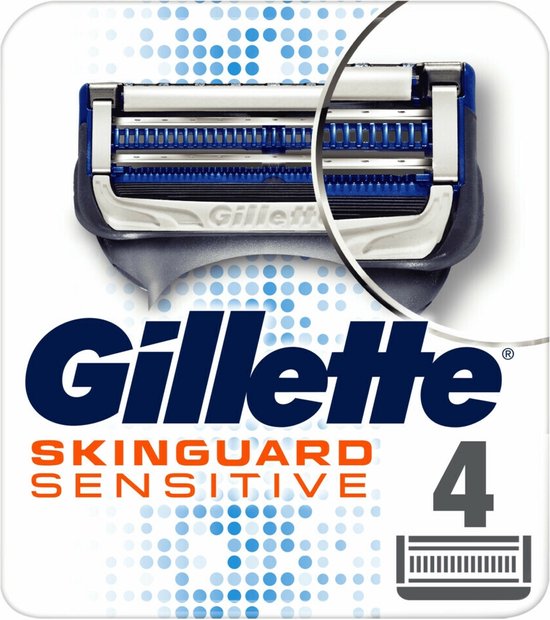 Gillette Skinguard Sensitive Scheermesjes Mannen - 4 stuks - Gillette