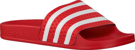 tint Nadruk Jabeth Wilson adidas Adilette Slippers - Maat 42 - Unisex - rood/wit | bol.com