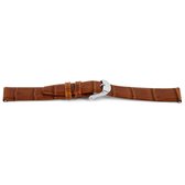 Horlogeband F414 Croco Glans Ongestikt Cognac 18x16 mm