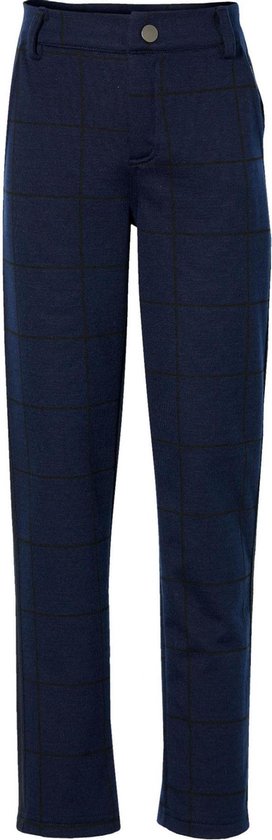 Levv broek Krijn donker blauw met ruit voor jongens - maat 158/164