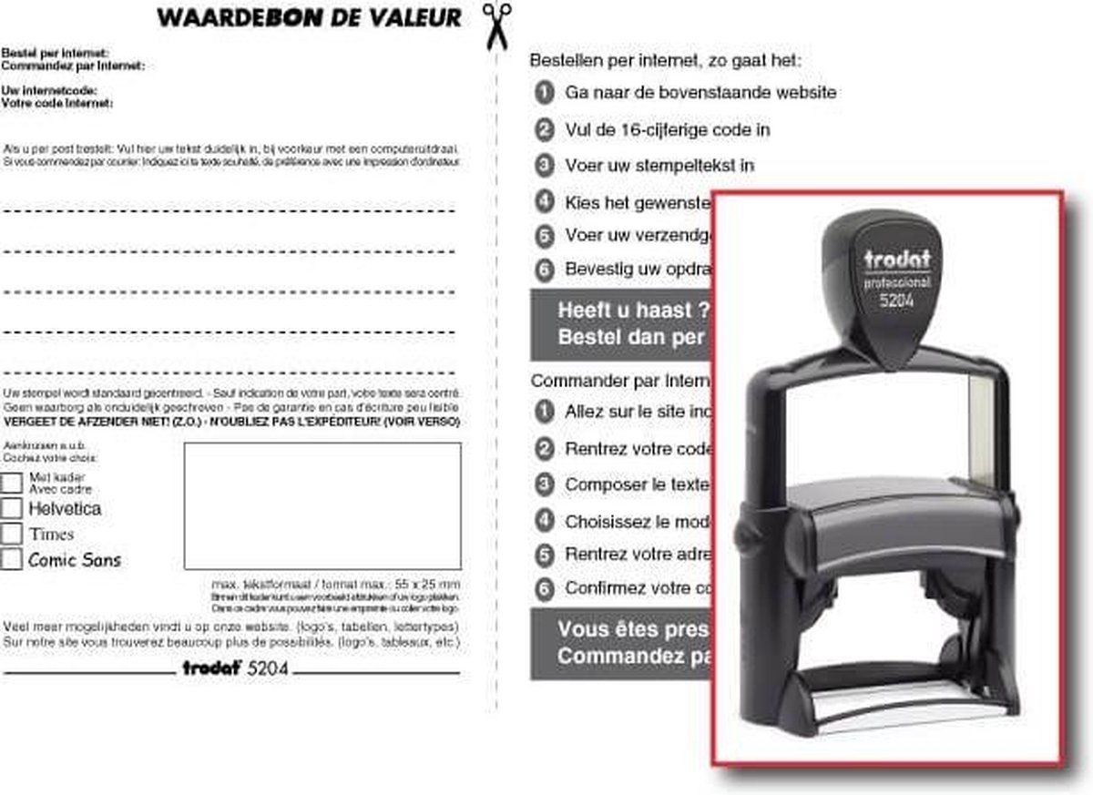 Trodat Professional 5204 met waardebon