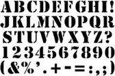 Sjabloon | Stencil Bold | Flexibel kunststof | 15mm