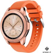Siliconen Smartwatch bandje - Geschikt voor  Samsung Galaxy Watch siliconen bandje 41mm / 42mm - oranje - Strap-it Horlogeband / Polsband / Armband