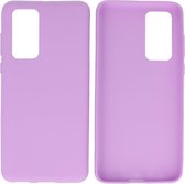 Hoesje Geschikt voor de Huawei P40 - Backcover Color Telefoonhoesje - Paars
