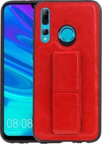 Grip Stand Hardcase Backcover - Telefoonhoesje - Achterkant Hoesje - Geschikt voor Huawei P Smart Plus - Rood