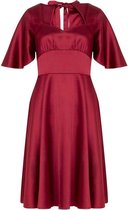 Voodoo Vixen Korte jurk -S- Lisa satijne Bordeaux rood/Rood