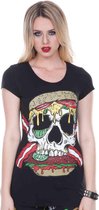 Jawbreaker Dames Tshirt -L- Twisted Burger Cut-out Zwart