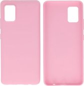 Hoesje Geschikt voor de Samsung Galaxy A41 - Backcover Color Telefoonhoesje - Roze