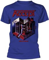 Accept Heren Tshirt -M- Metal Heart 2 Blauw