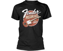 Fender - Mustang Bass Heren T-shirt - M - Zwart