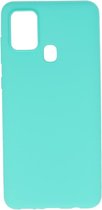 Wicked Narwal | Color TPU Hoesje voor Samsung Samsung Galaxy A21s Turquoise
