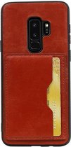 Wicked Narwal | Staand Back Cover 1 Pasjes voor Samsung Galaxy S9 Plus Bruin