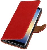 Wicked Narwal | Premium TPU PU Leder bookstyle / book case/ wallet case voor Samsung Galaxy Note 8 Rood