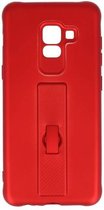 Wicked Narwal | Carbon series hoesje Samsung Samsung Galaxy A8 2018 Rood