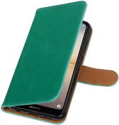 Wicked Narwal | Premium PU Leder bookstyle / book case/ wallet case voor Huawei P20 Lite Groen