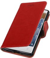 Wicked Narwal | Pull-UP bookstyle / book case/ wallet case Hoes voor Nokia 3 Rood
